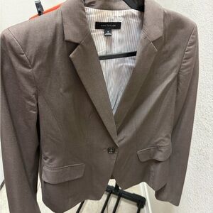 Ann Taylor Women's Taupe Blazer (size 4), skirt (size 2) and pants (size 4)